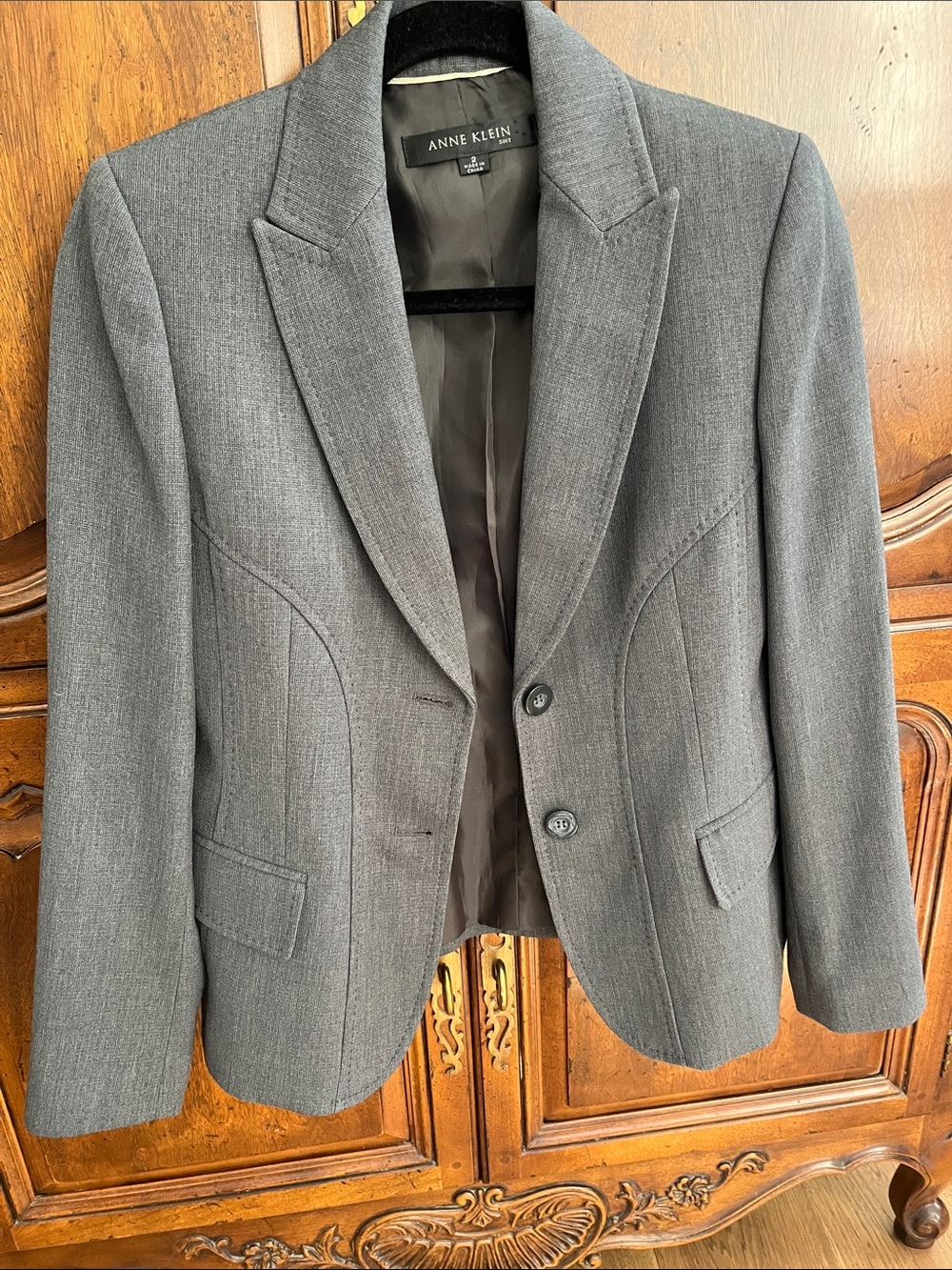 Anne Klein Gray Tailored Women's Blazer
